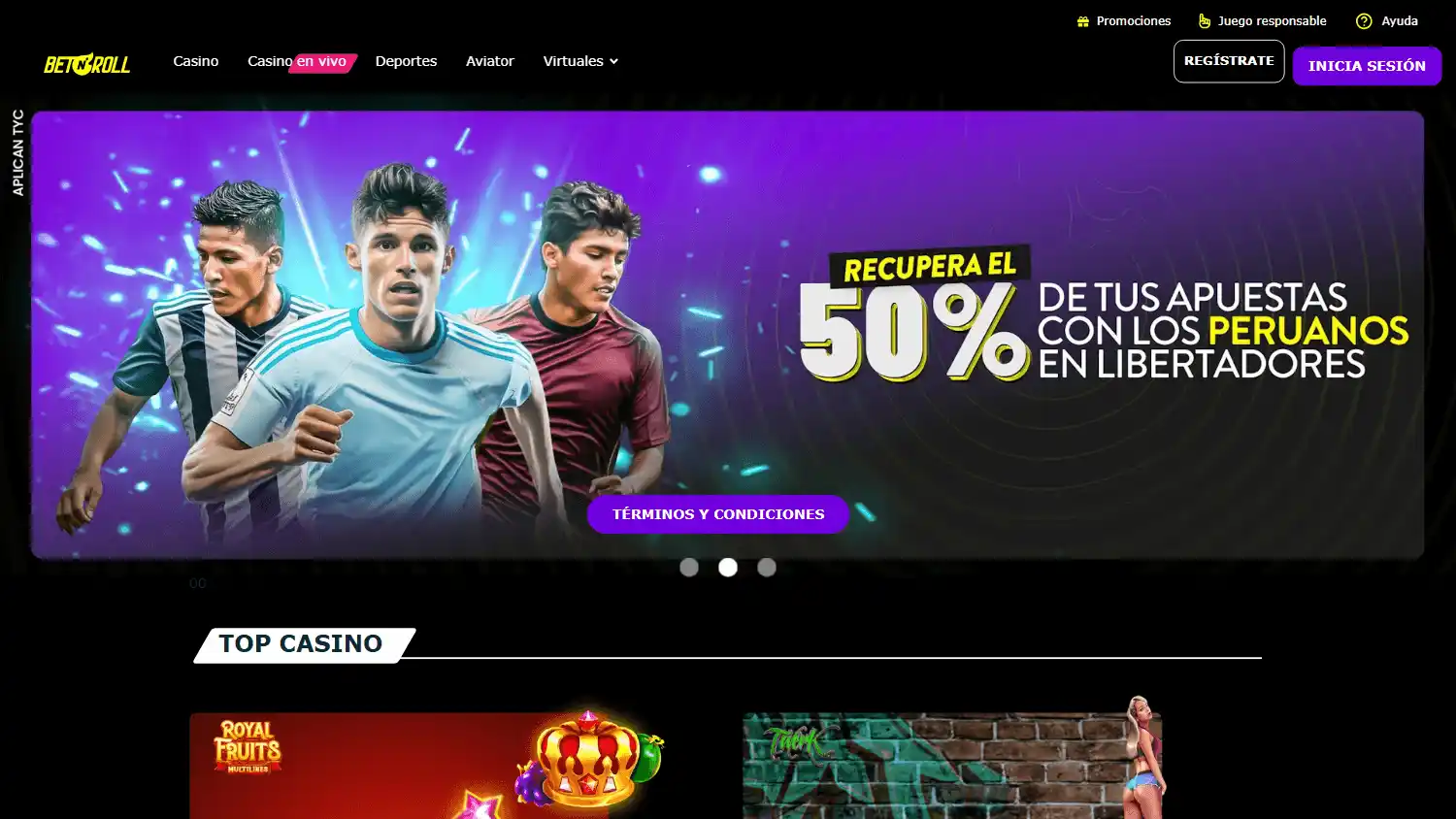 BetnRoll Casino screenshot 1