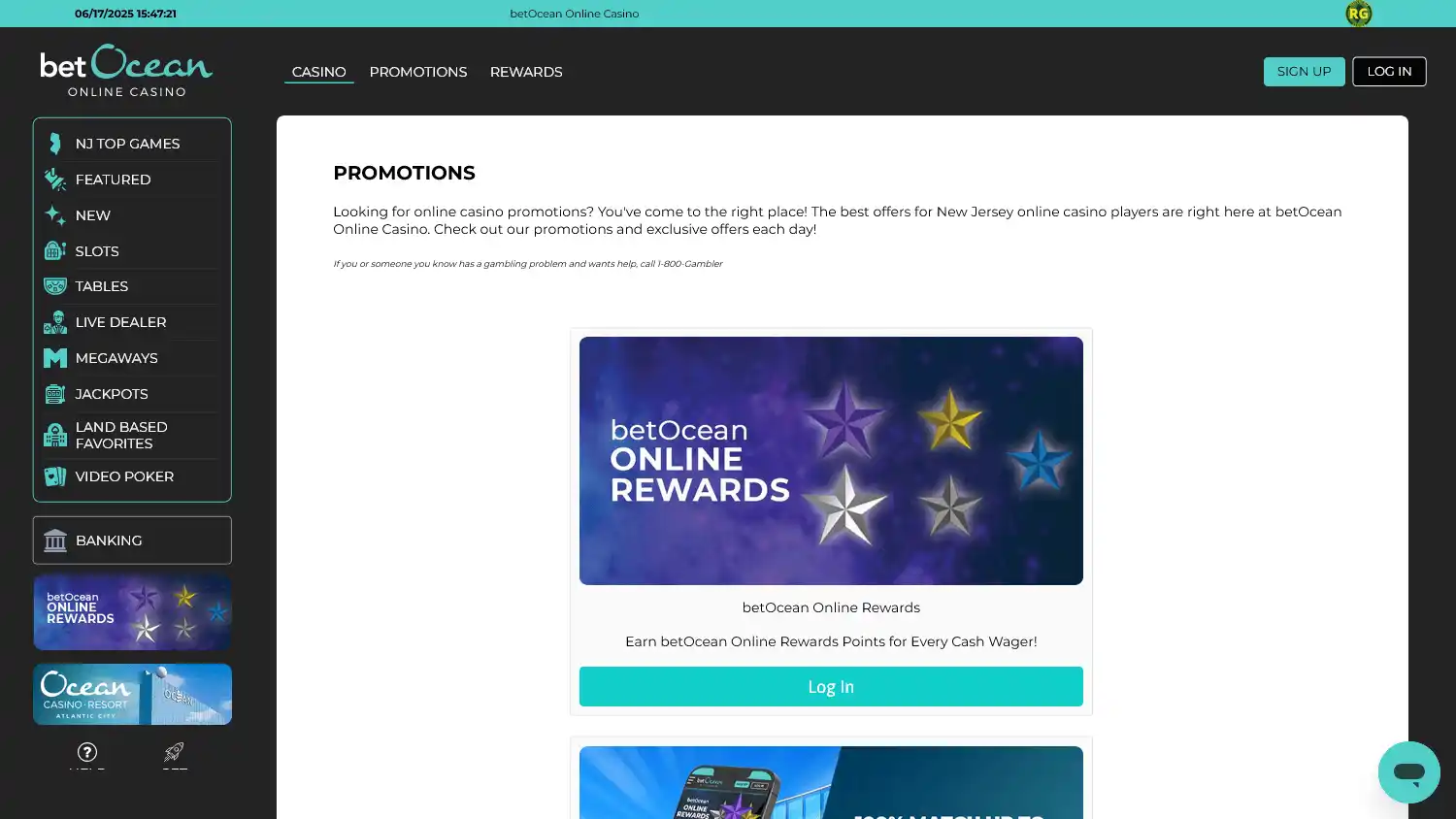 betOcean Online Casino screenshot 3