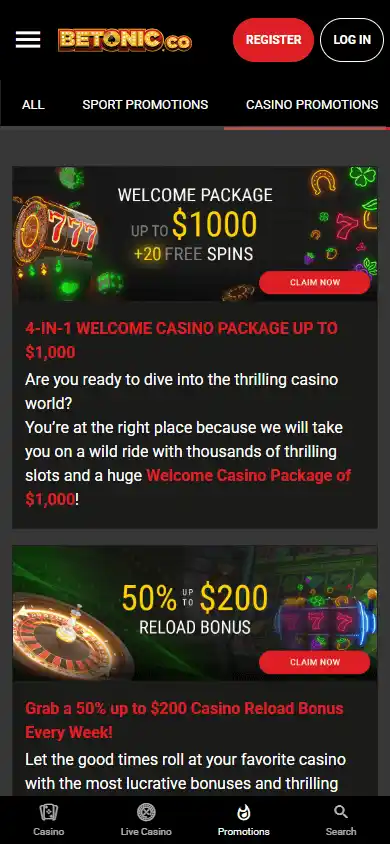 Betonic Casino screenshot 6