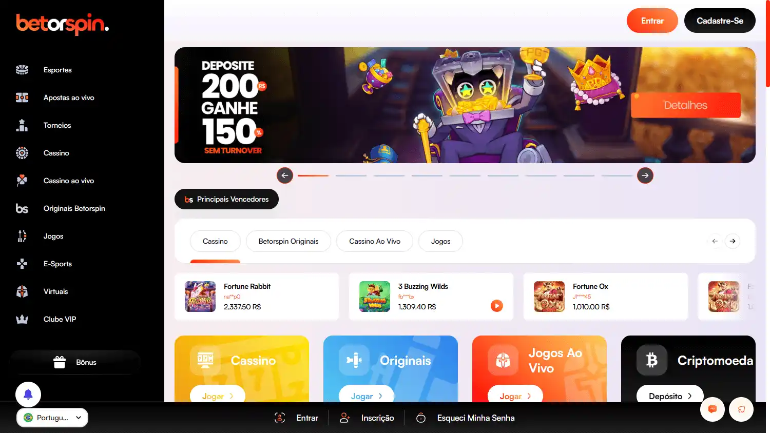 BetorSpin Casino screenshot 1