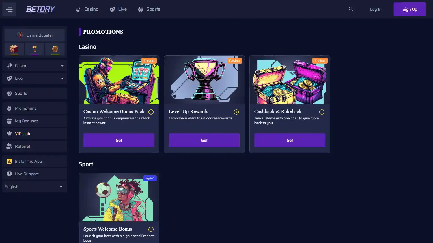 Betory Casino screenshot 2