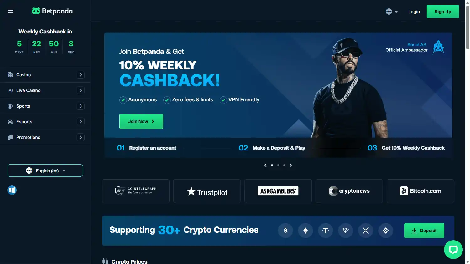 Betpanda Casino screenshot 1