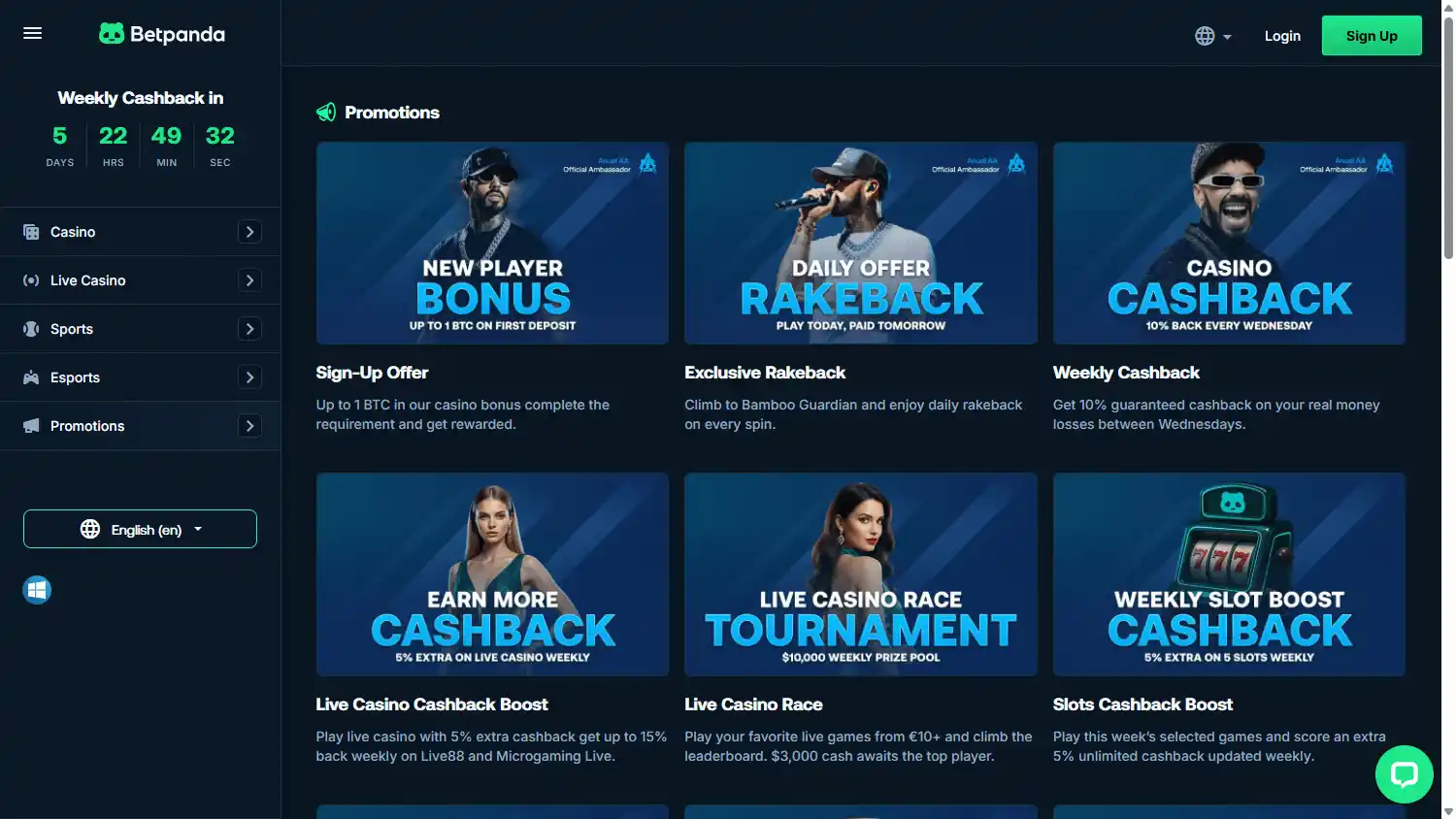 Betpanda Casino screenshot 3