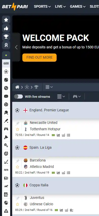 BetPari Casino screenshot 2