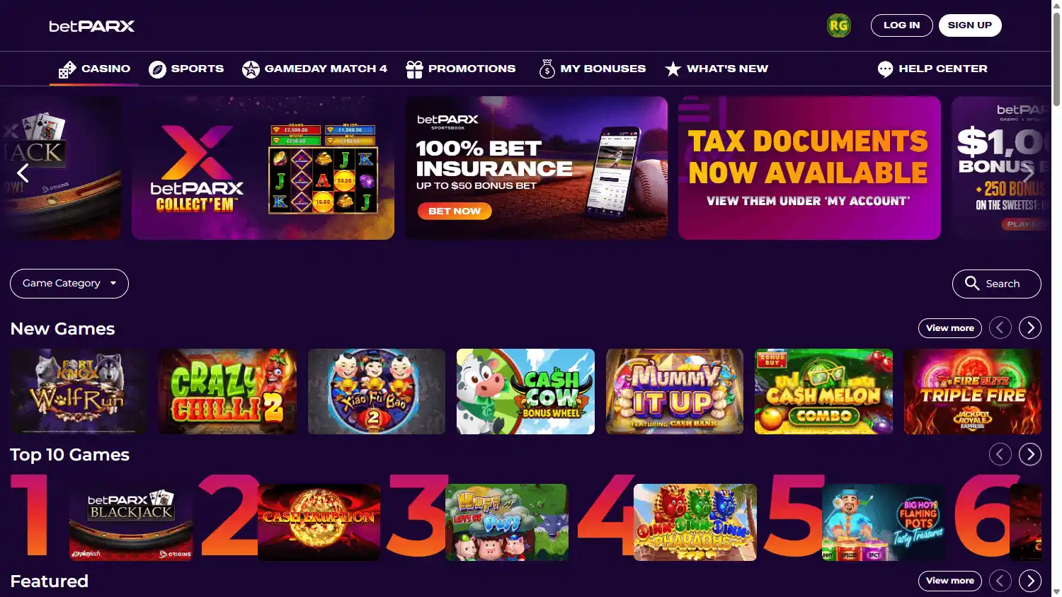 betPARX Casino screenshot 1
