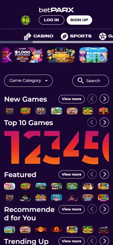 betPARX Casino screenshot 3