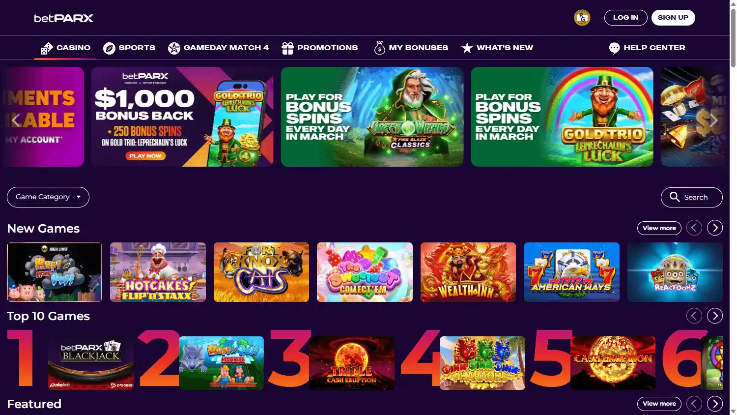 betPARX Casino screenshot 1