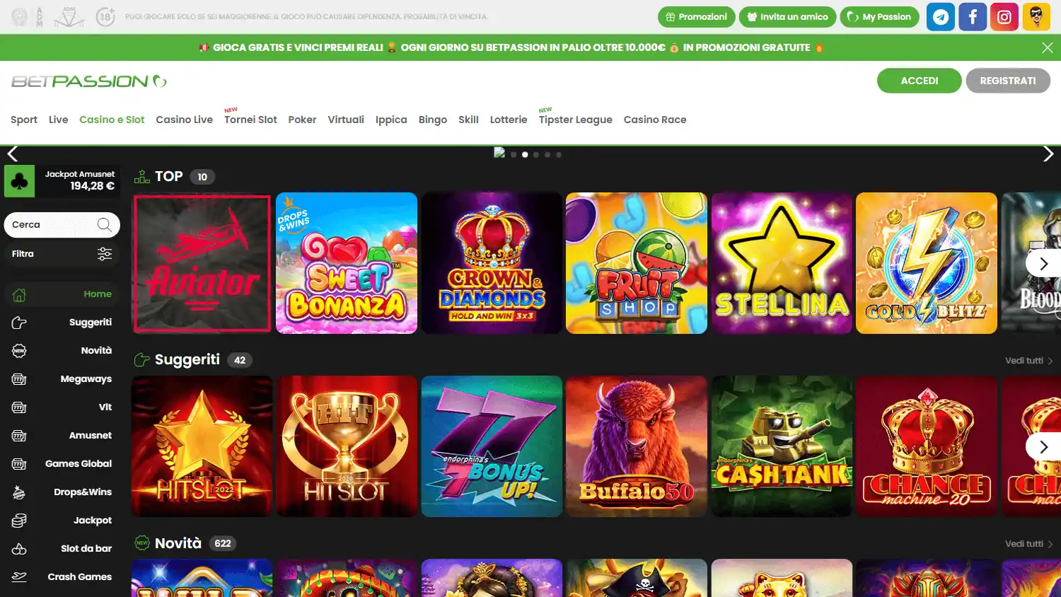 BetPassion Casino screenshot 2