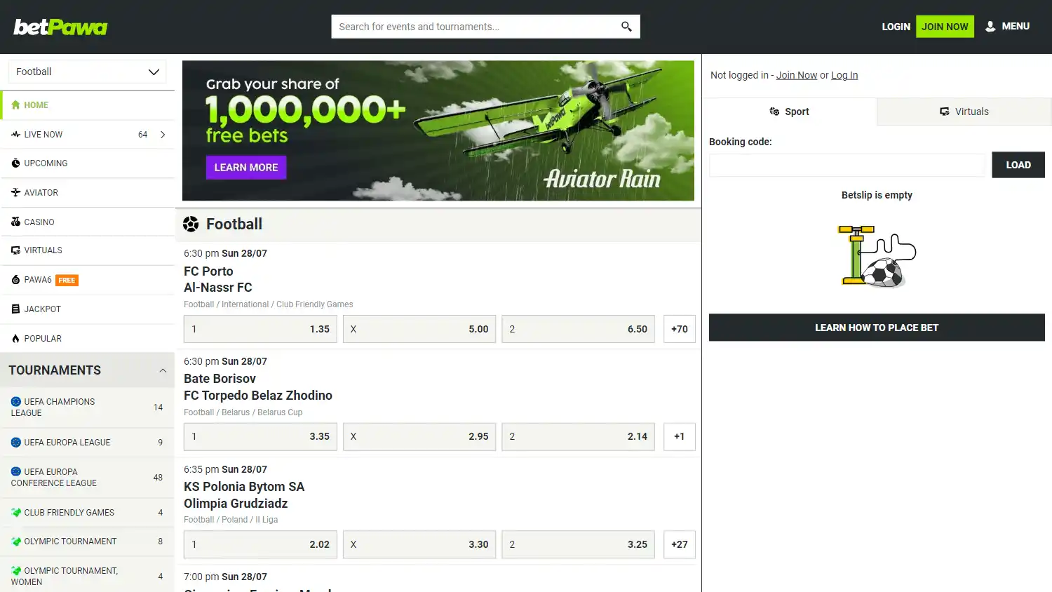 BetPawa Casino screenshot 1