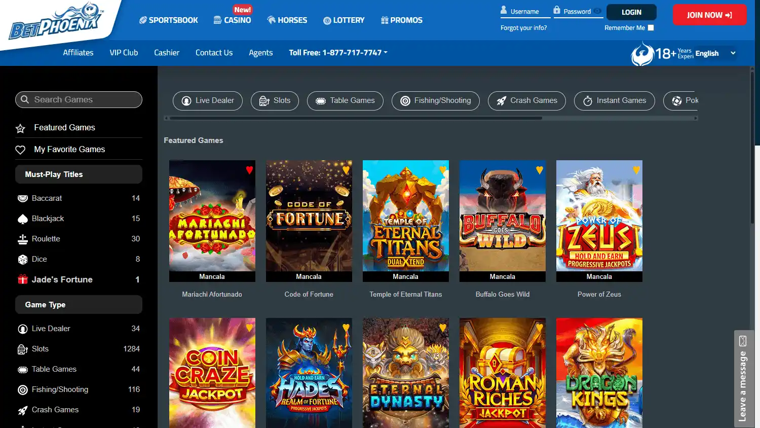 BetPhoenix Casino screenshot 2