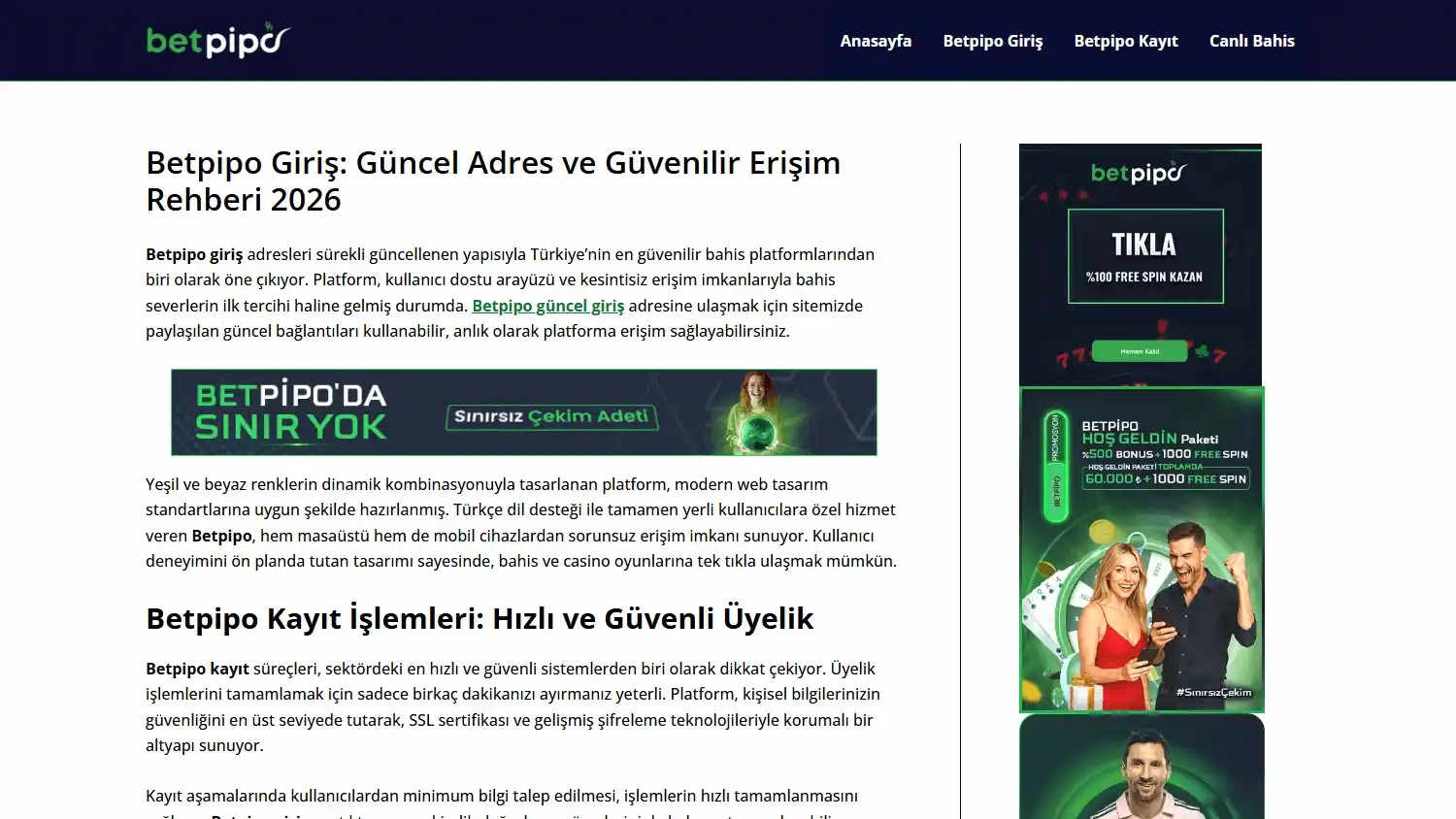 Betpipo Casino screenshot 2