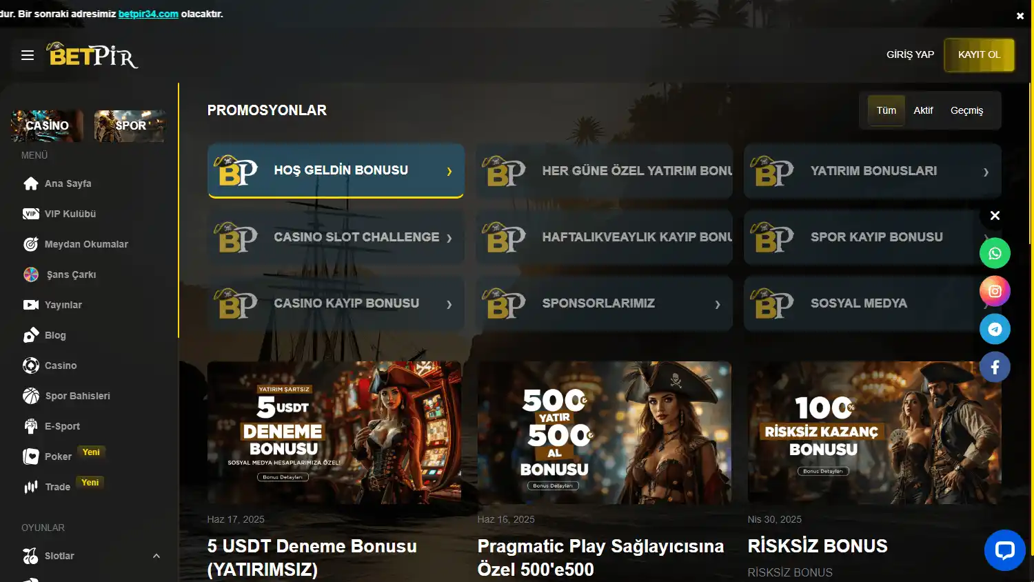 Betpir Casino screenshot 3