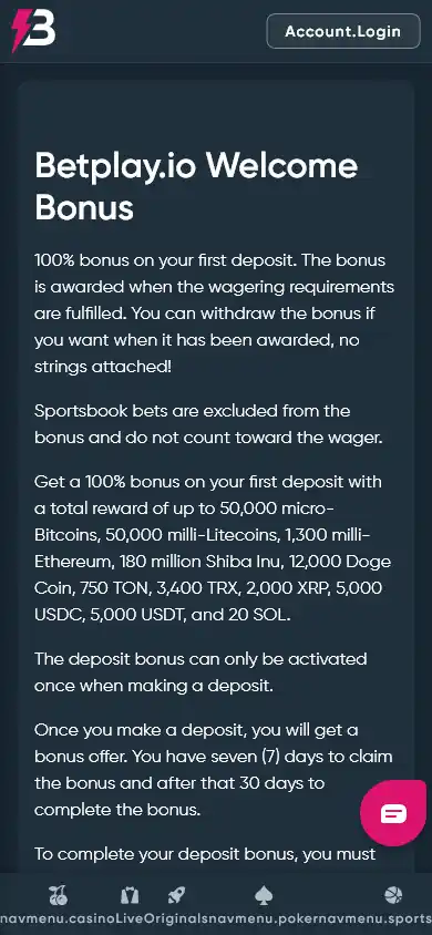 Betplay.io Casino screenshot 4