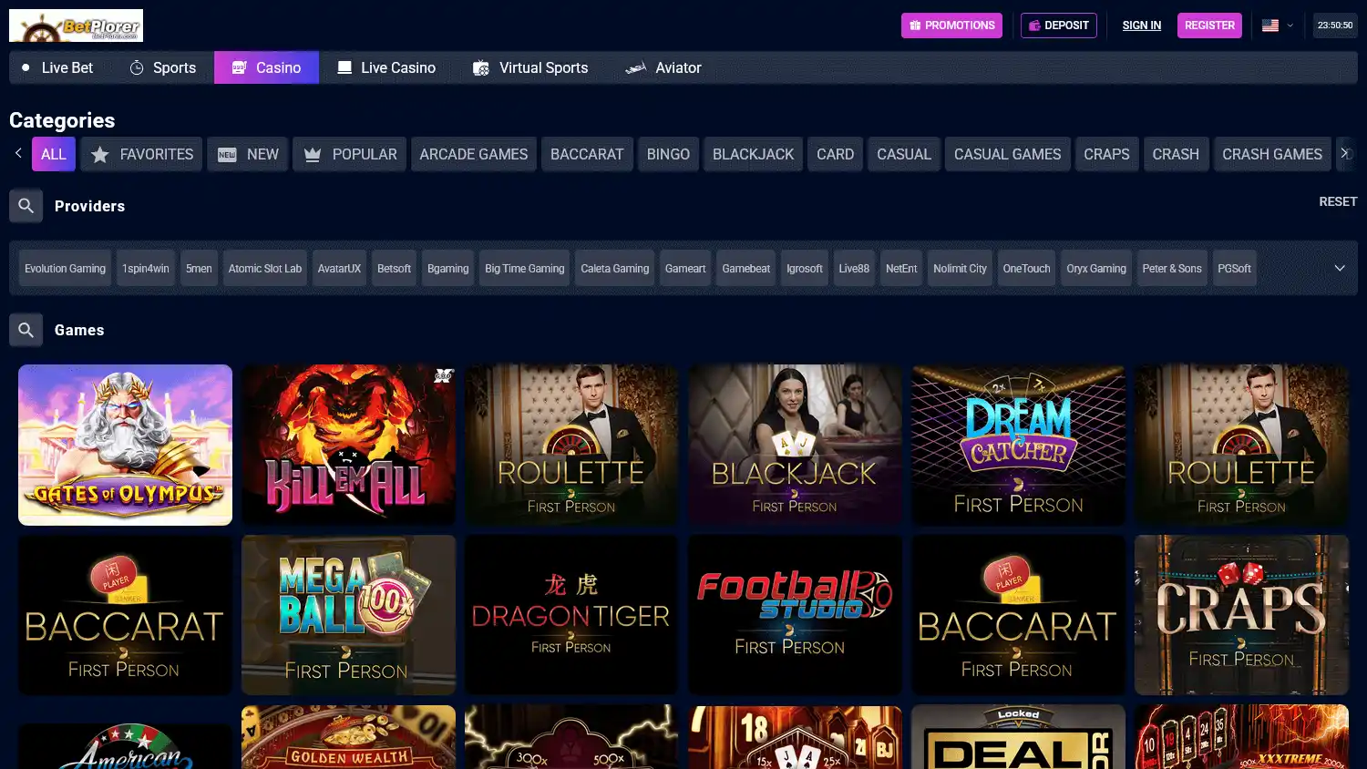 BetPlorer Casino screenshot 2