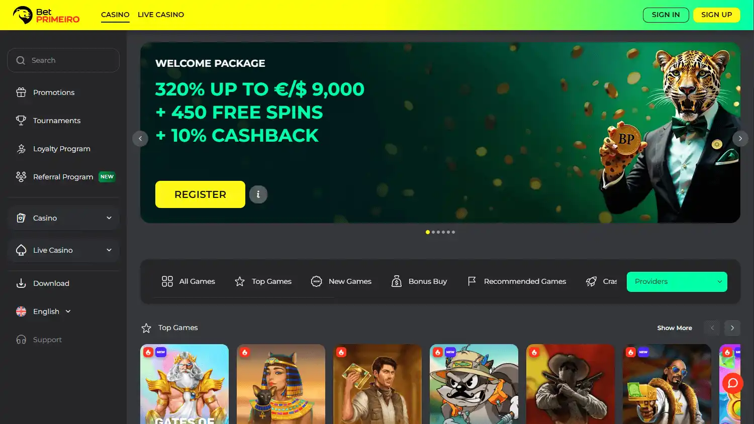 BetPRIMEIRO Casino screenshot 1