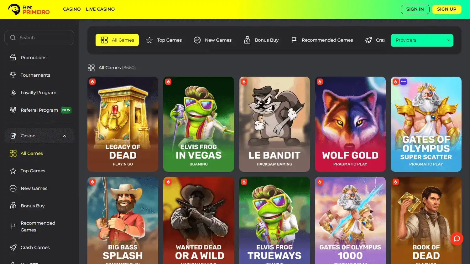 BetPRIMEIRO Casino screenshot 2
