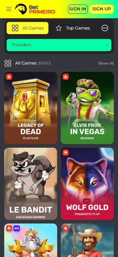 BetPRIMEIRO Casino screenshot 5