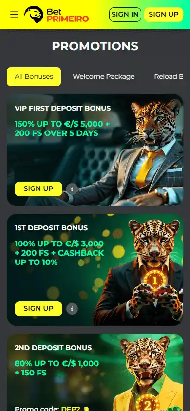 BetPRIMEIRO Casino screenshot 6