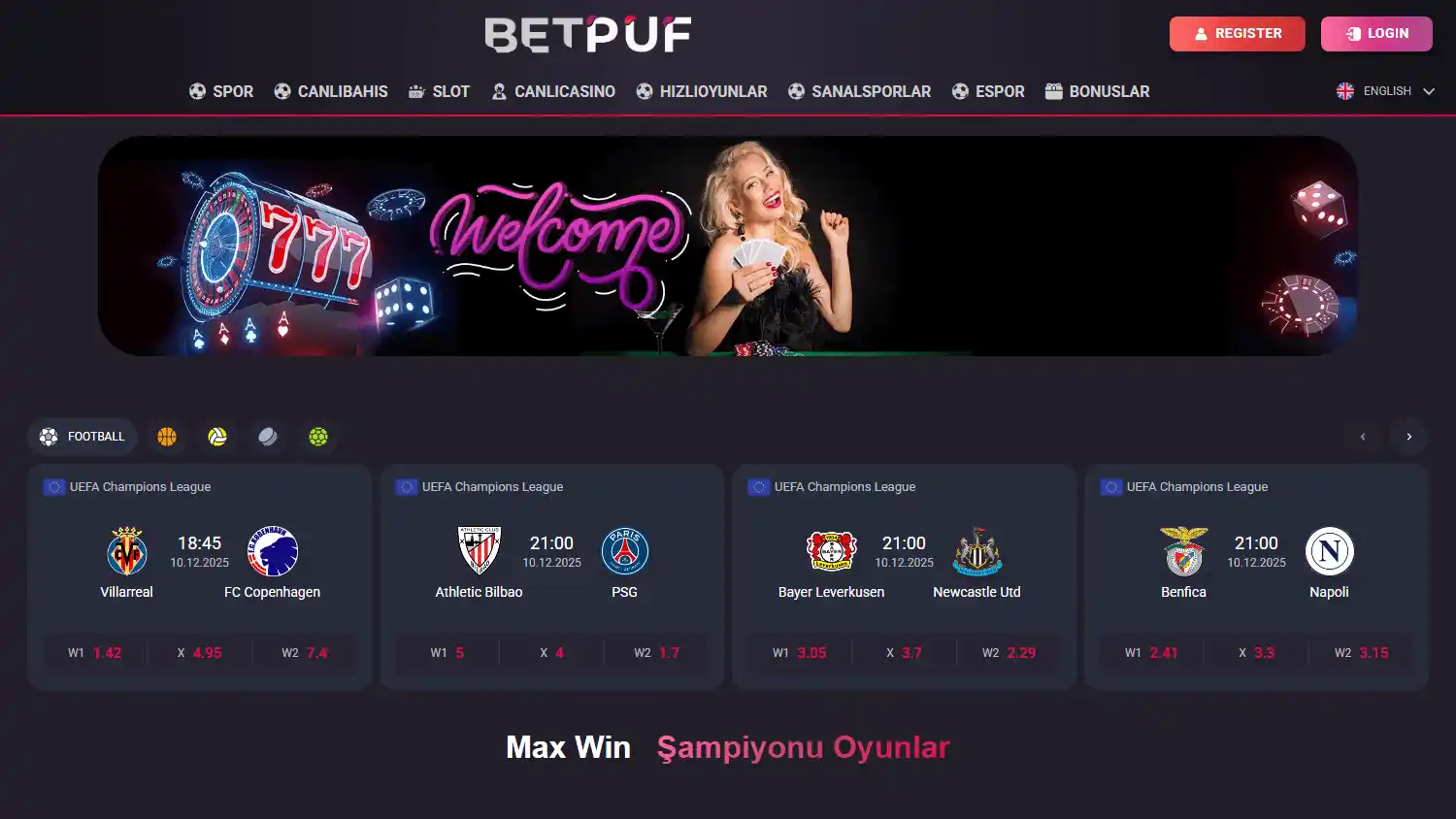 Betpuf Casino screenshot 1