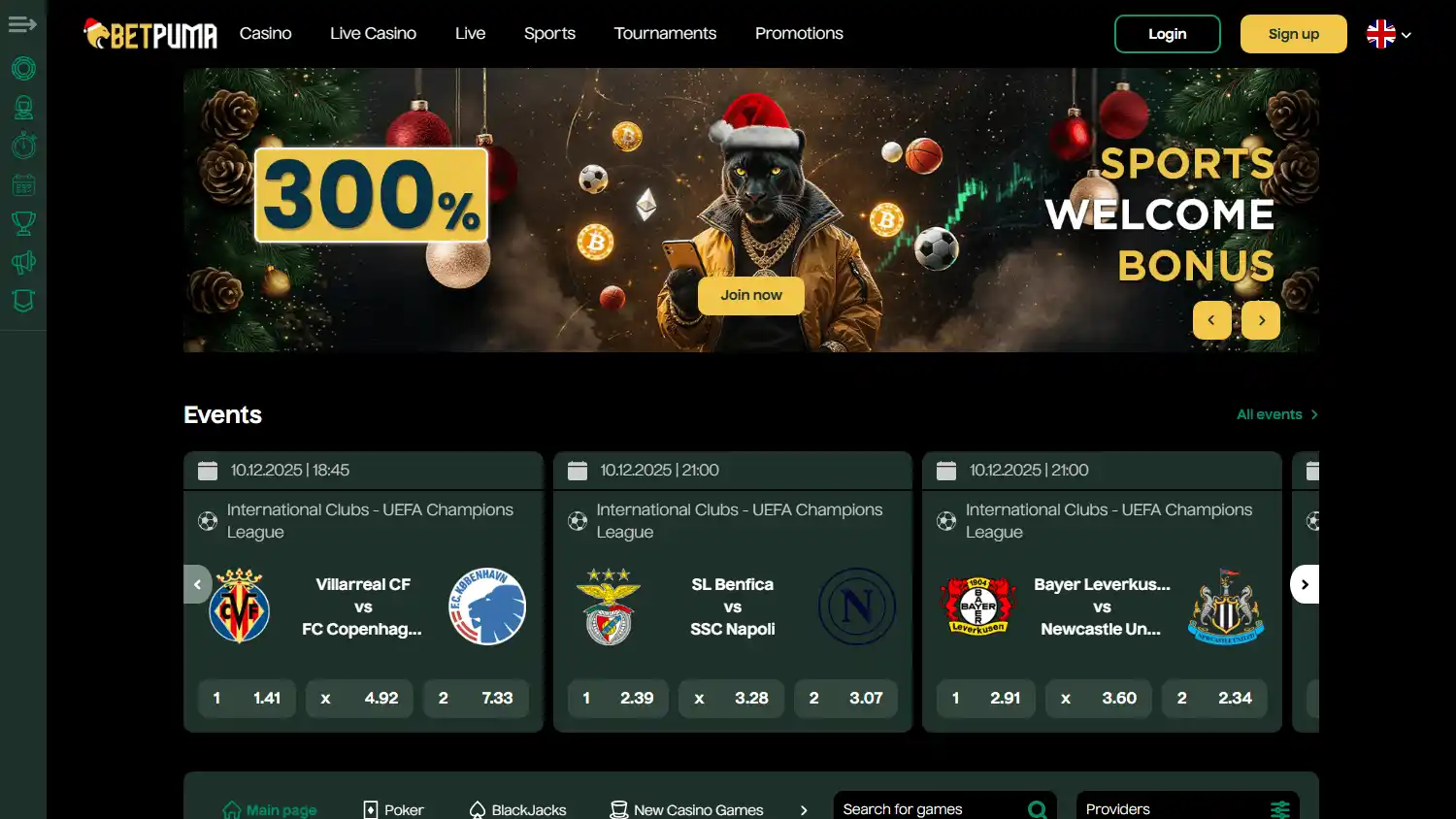 BetPuma Casino screenshot 1