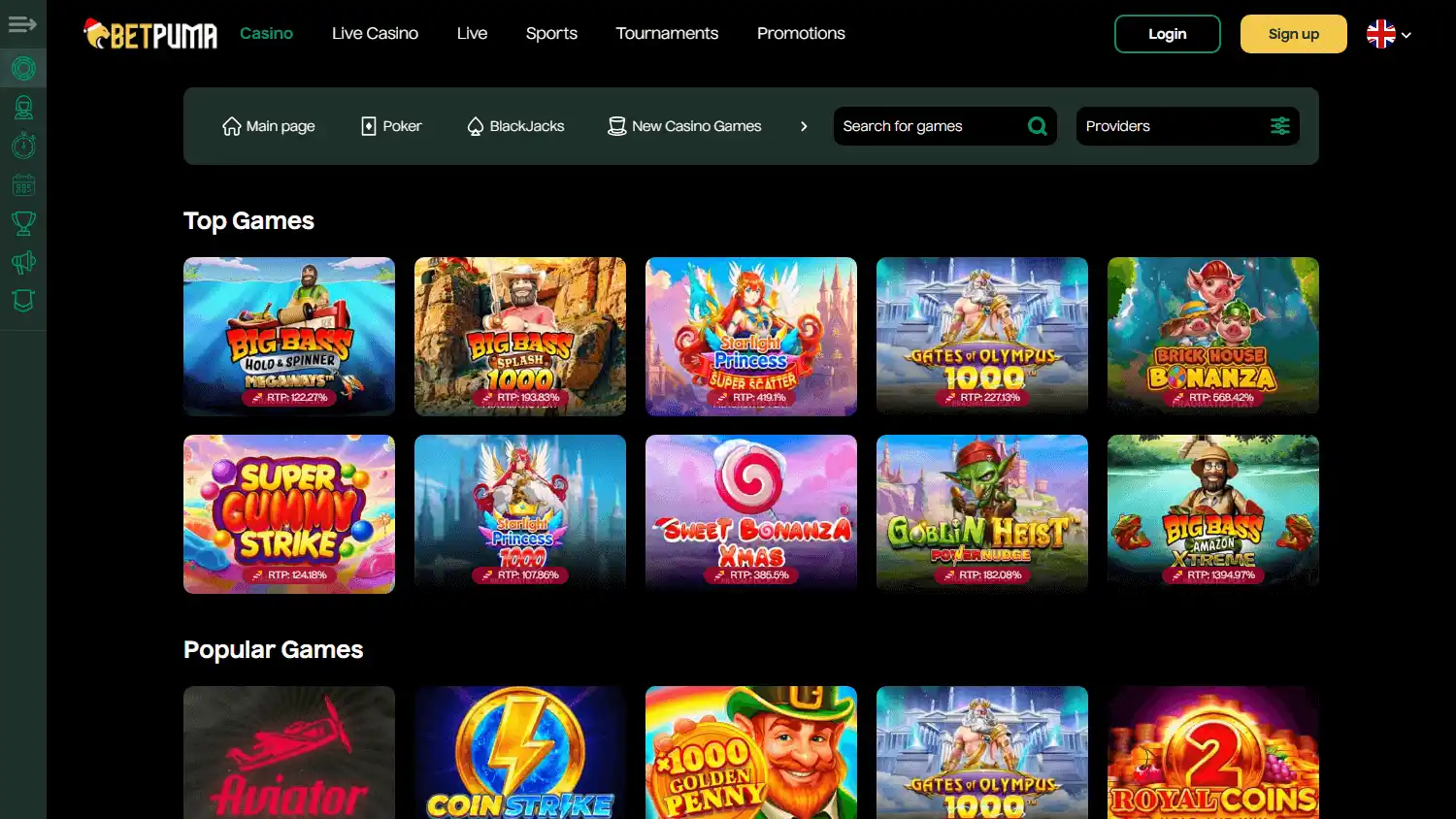 BetPuma Casino screenshot 2