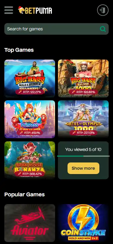 BetPuma Casino screenshot 5
