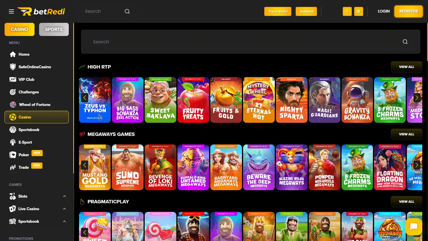 Betredi Casino screenshot 2