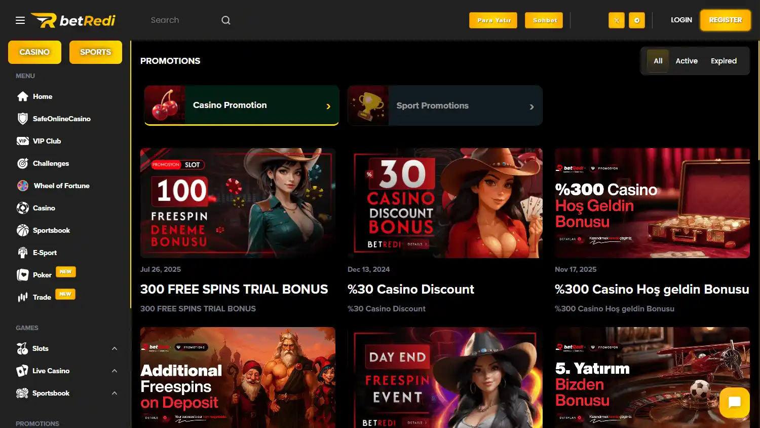 Betredi Casino screenshot 3