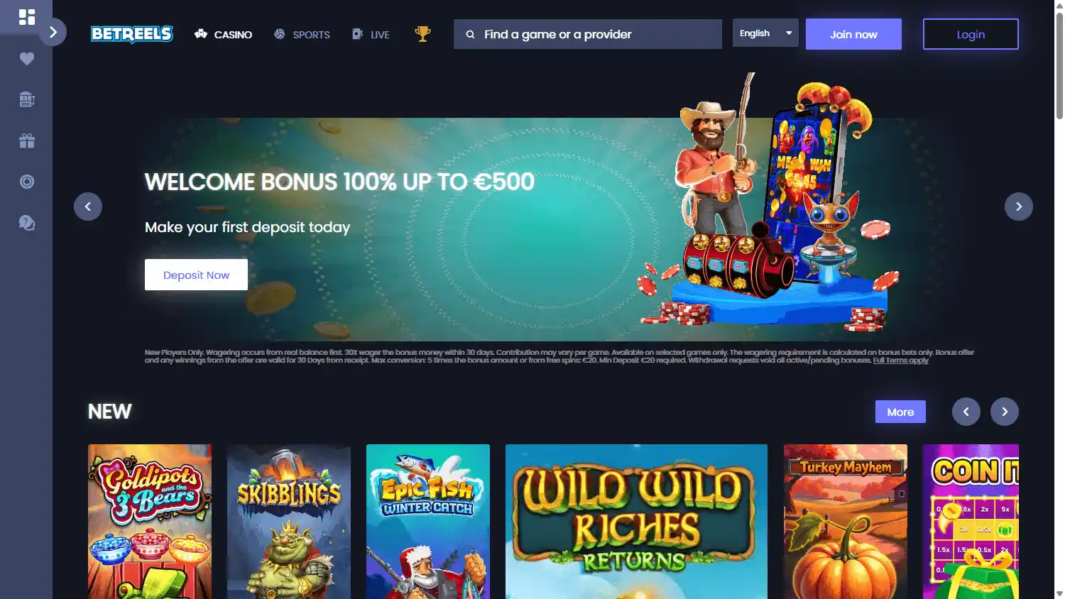 Betreels Casino screenshot 1