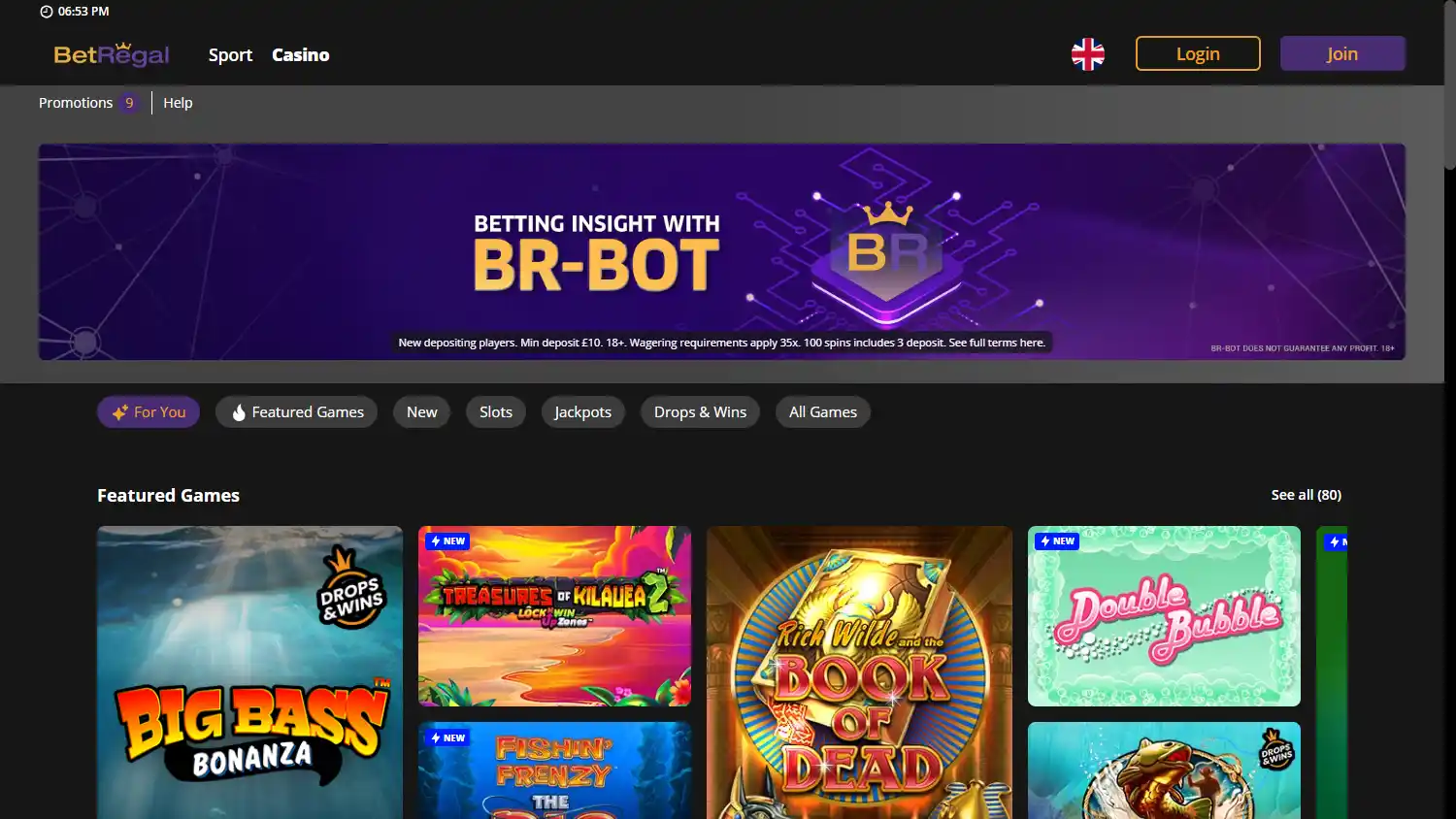 BetRegal Casino screenshot 2