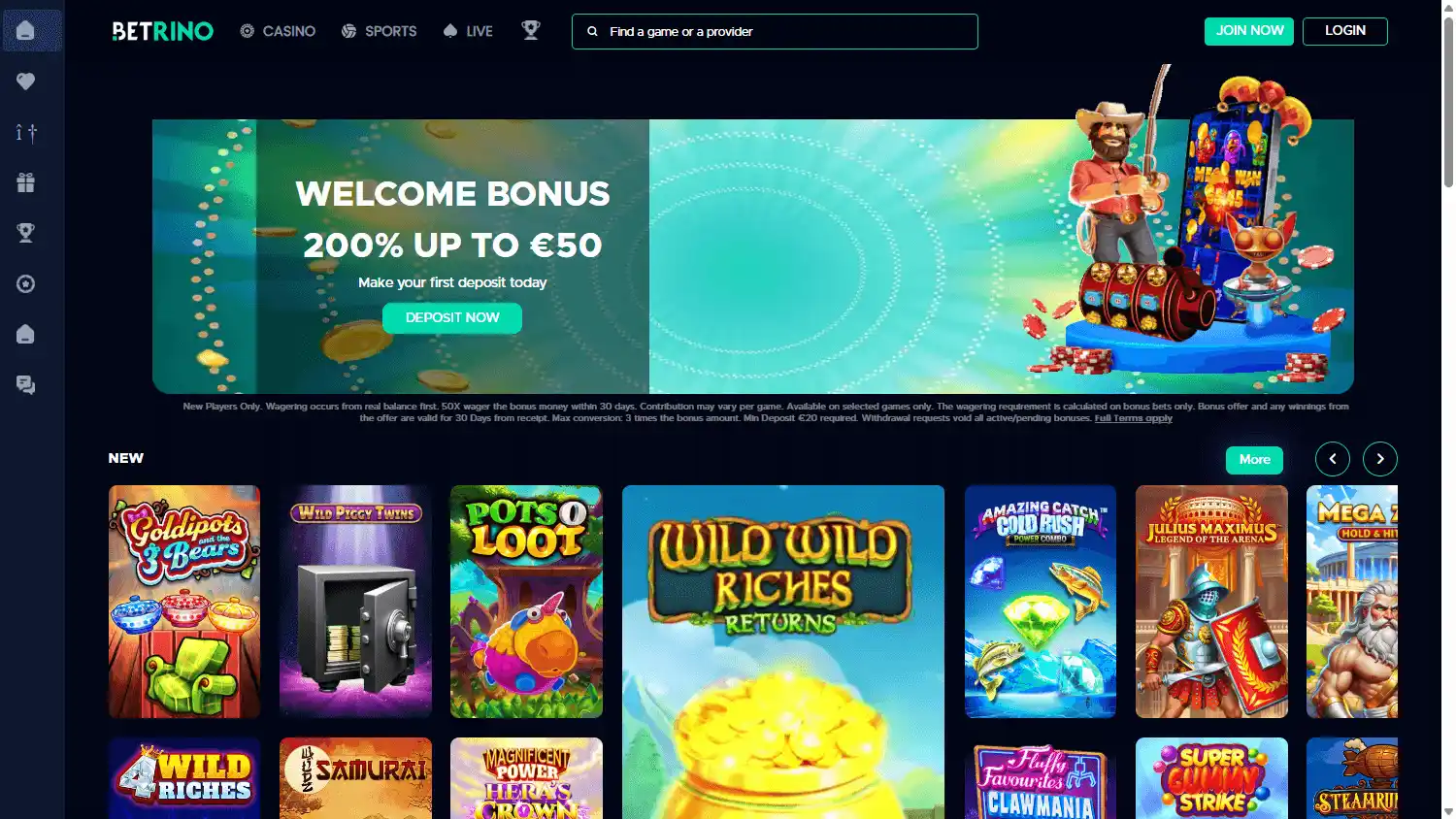 Betrino Casino screenshot 1