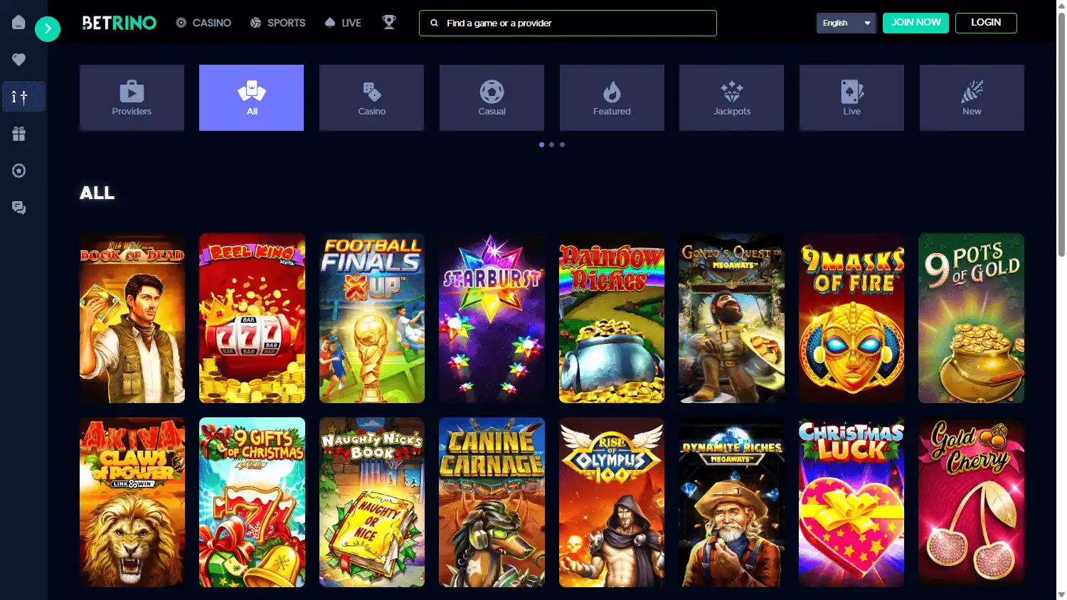 Betrino Casino screenshot 2