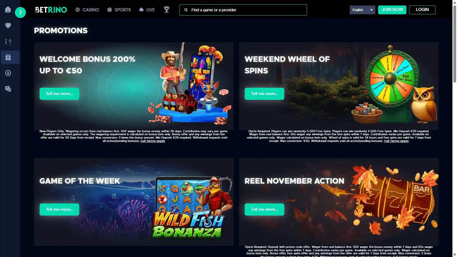 Betrino Casino screenshot 3