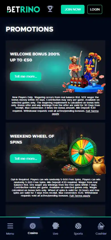 Betrino Casino screenshot 6