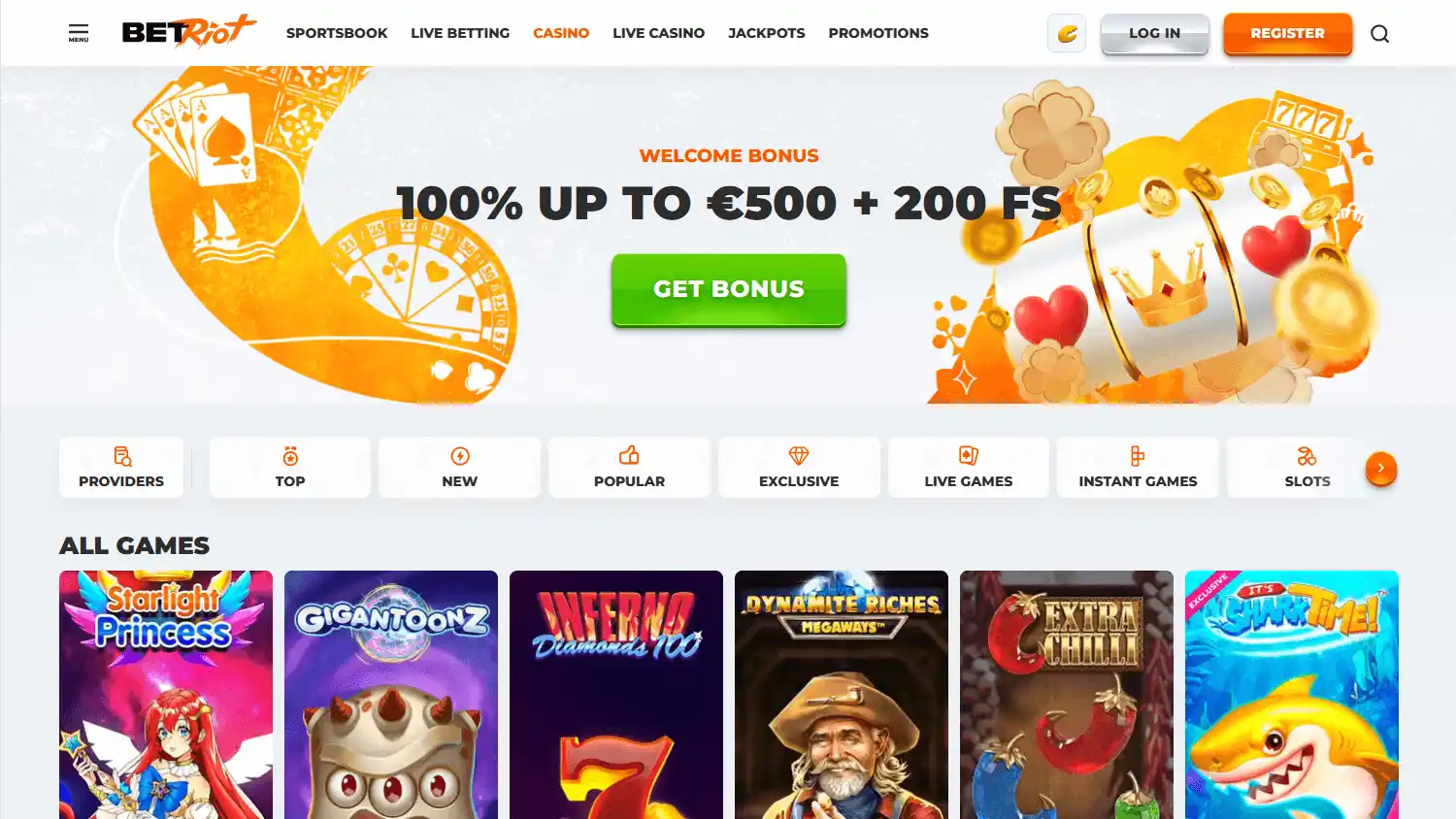 Betriot Casino screenshot 2