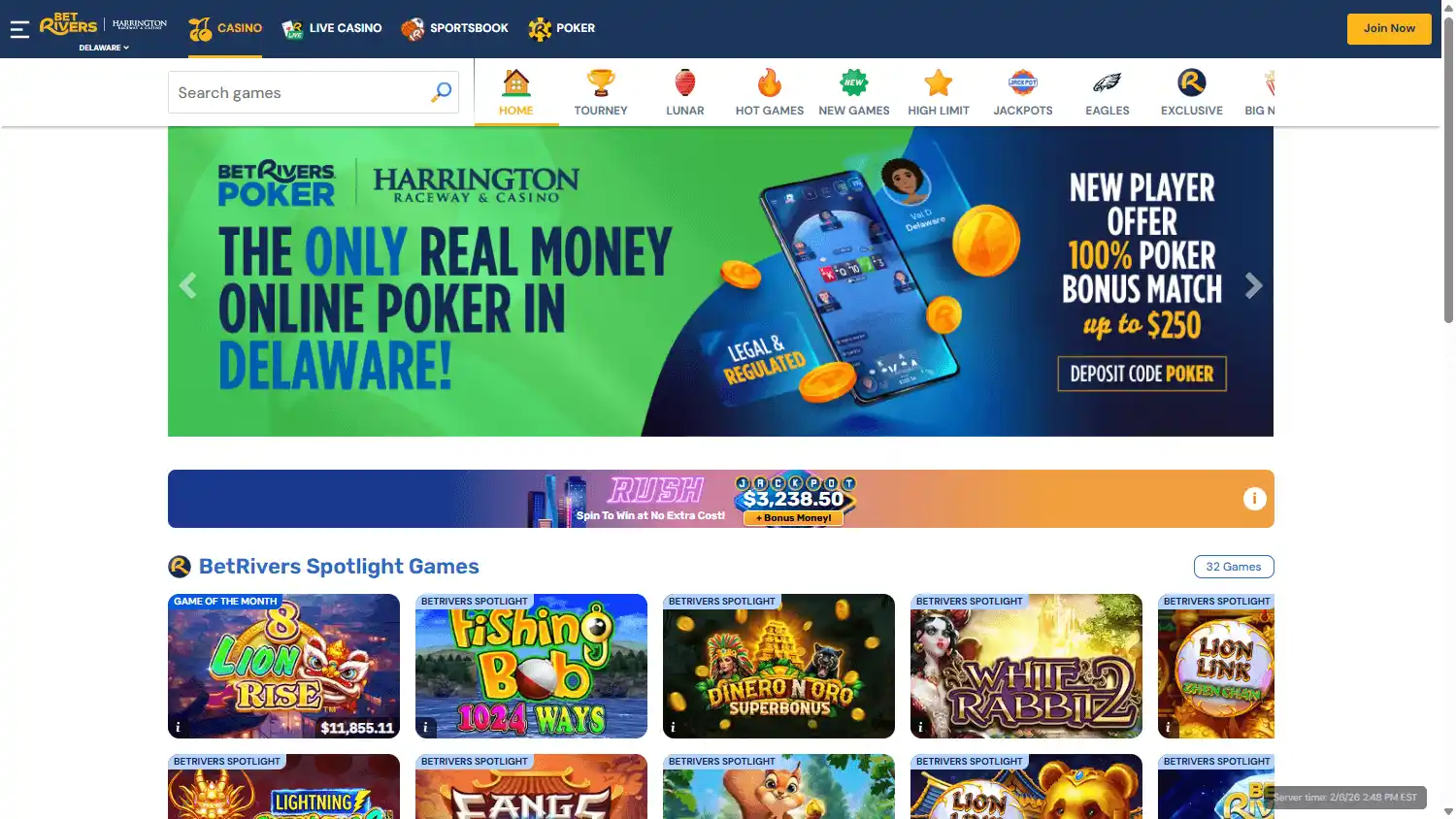BetRivers at Harrington Raceway & Casino screenshot 2