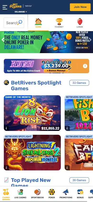 BetRivers at Harrington Raceway & Casino screenshot 5