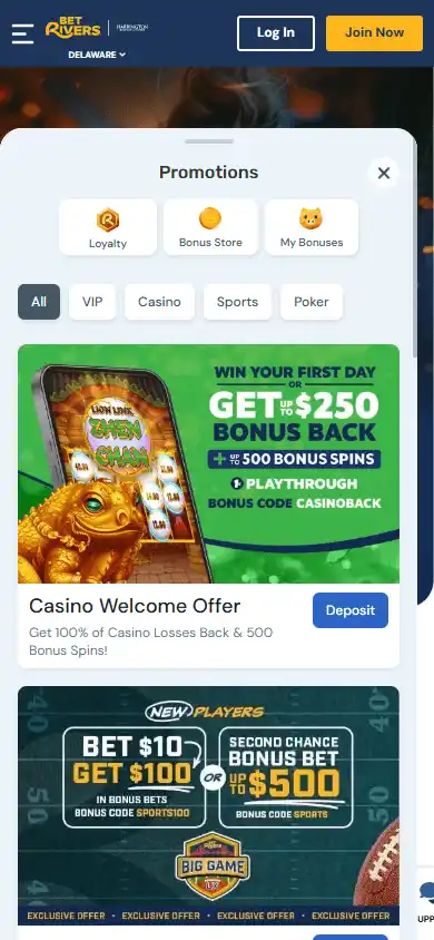 BetRivers at Harrington Raceway & Casino screenshot 6