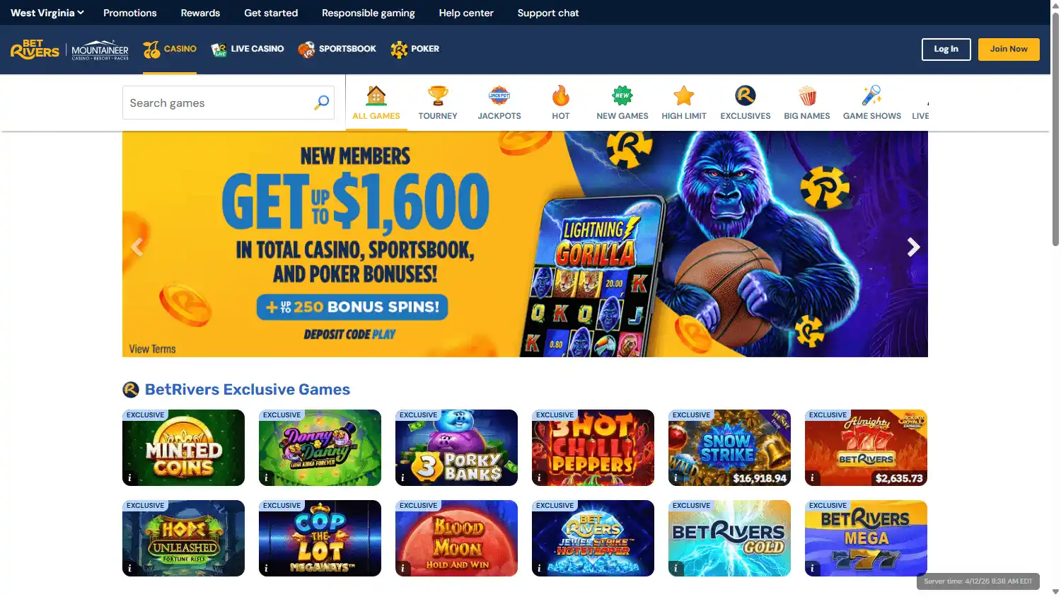 BetRivers Casino screenshot 1