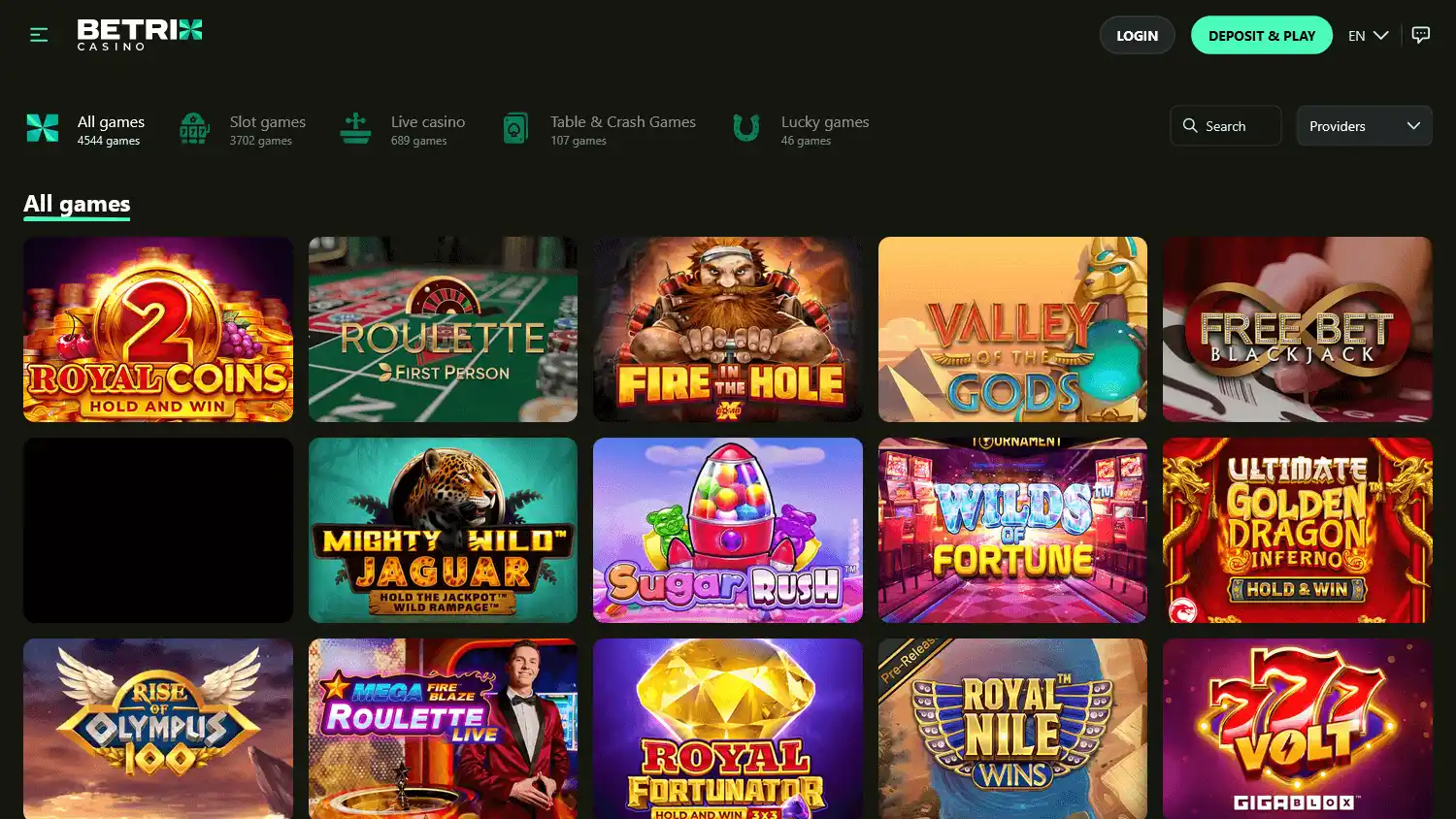 Betrix Casino screenshot 1