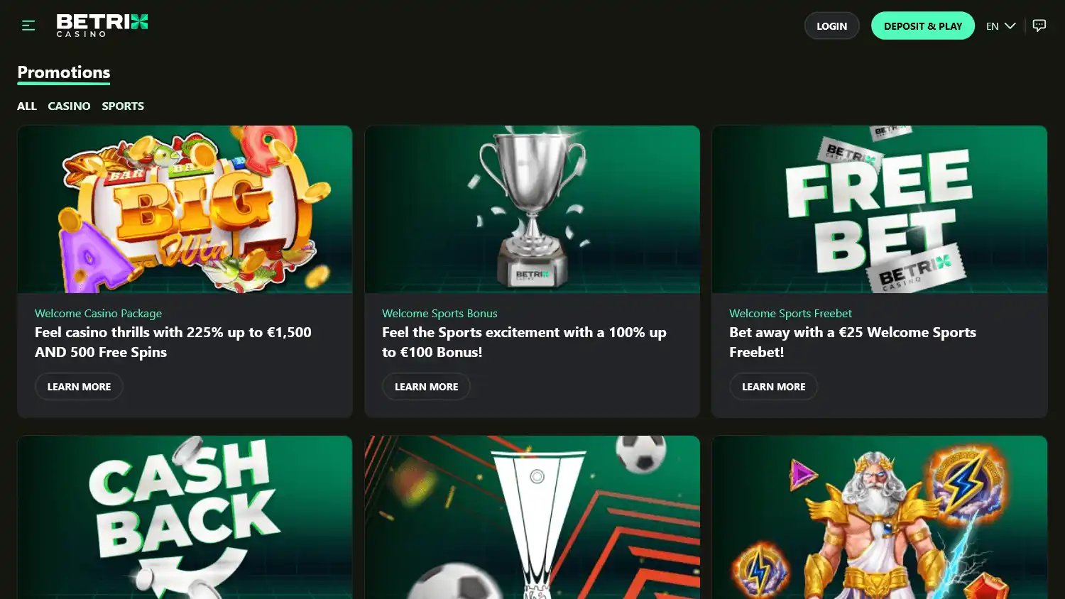 Betrix Casino screenshot 2
