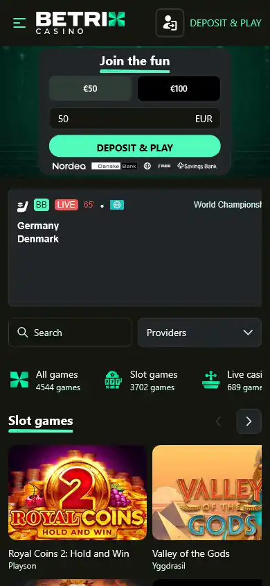 Betrix Casino screenshot 3
