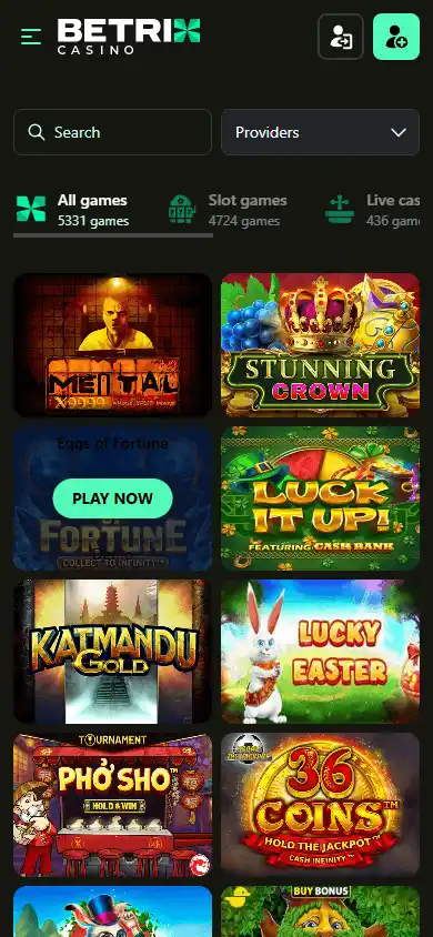 Betrix Casino screenshot 5