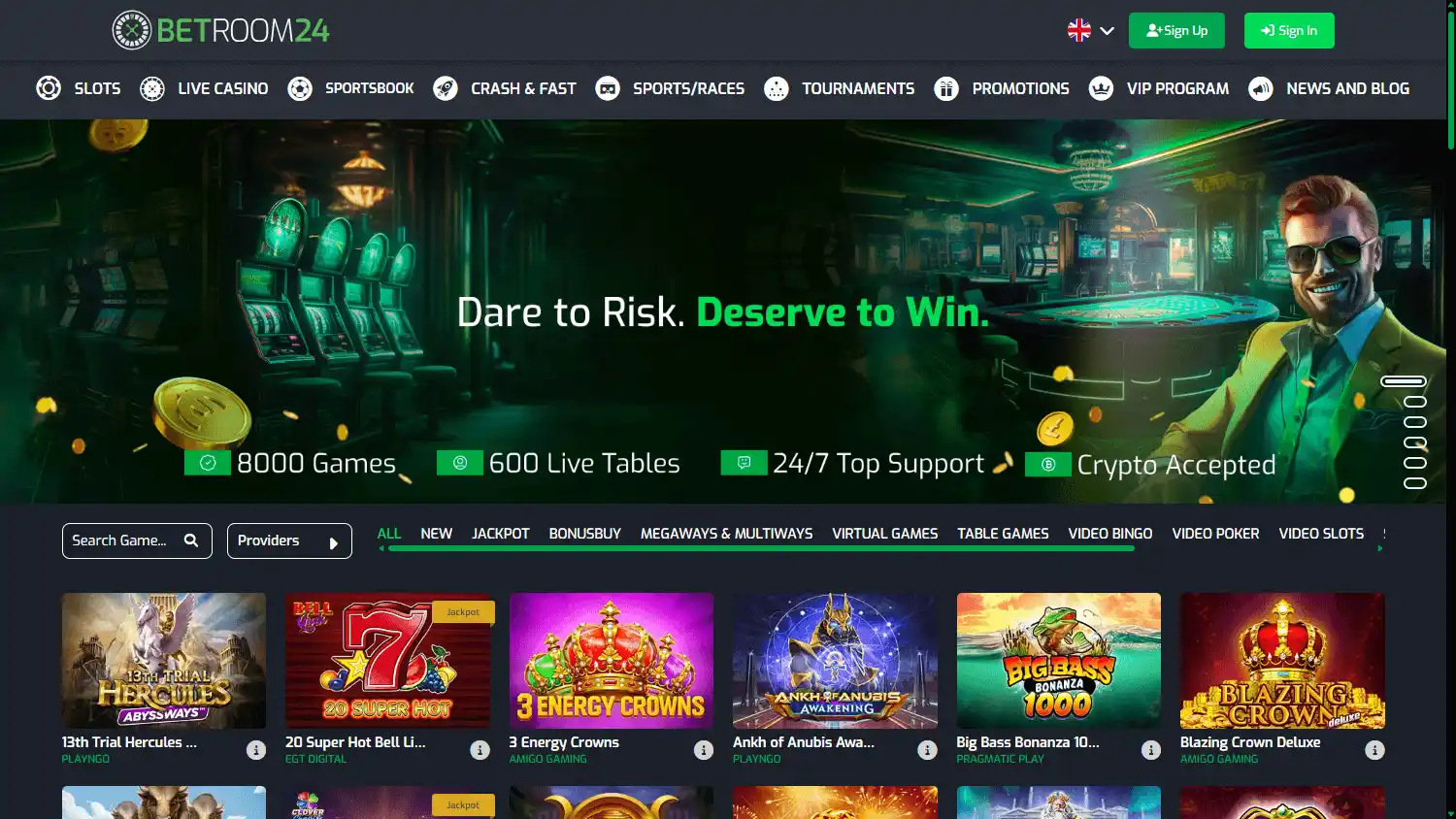 Betroom 24 Casino screenshot 1
