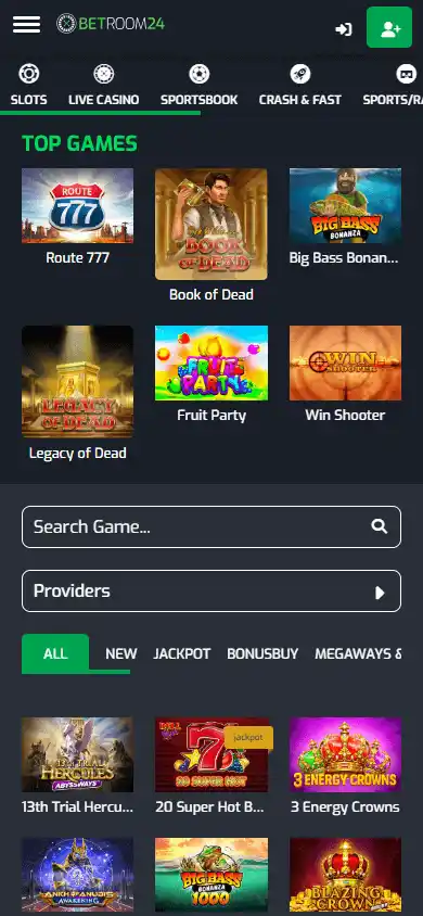 Betroom 24 Casino screenshot 5