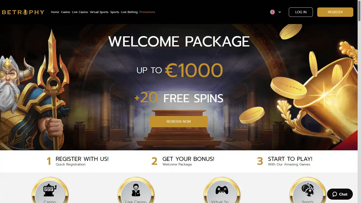 Betrophy Casino screenshot 1