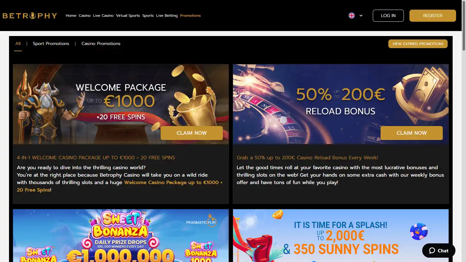 Betrophy Casino screenshot 3