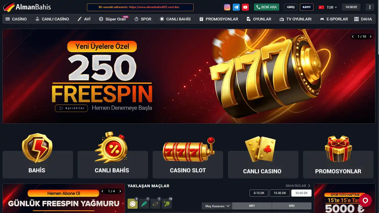 AlmanBahis Casino screenshot 1
