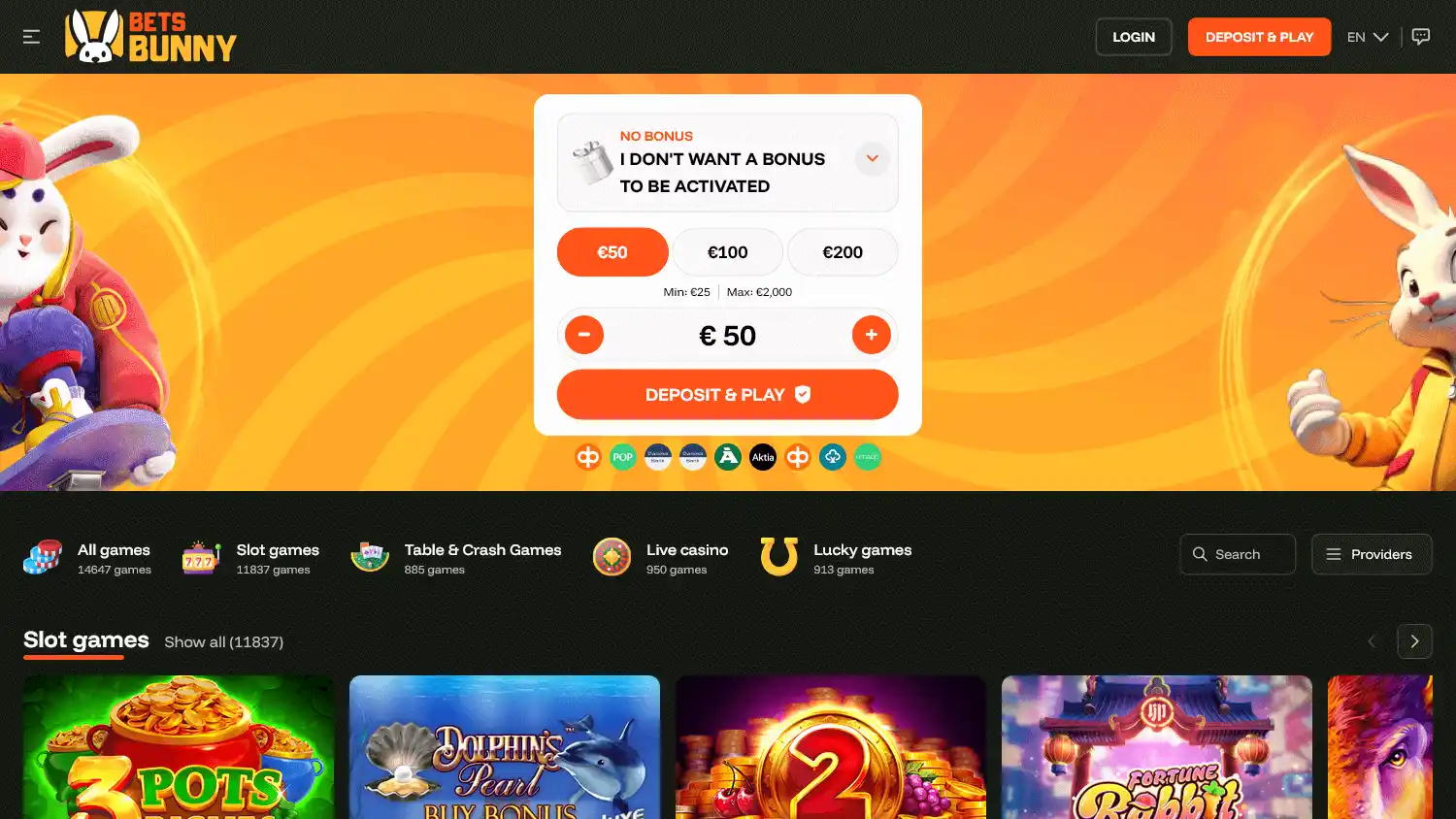 Bets Bunny Casino screenshot 1
