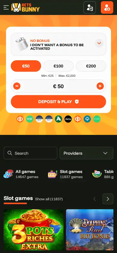 Bets Bunny Casino screenshot 4
